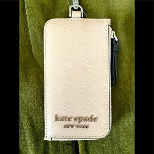 NWT Kate Spade Lanyard - Leather Card case with ID and wallet